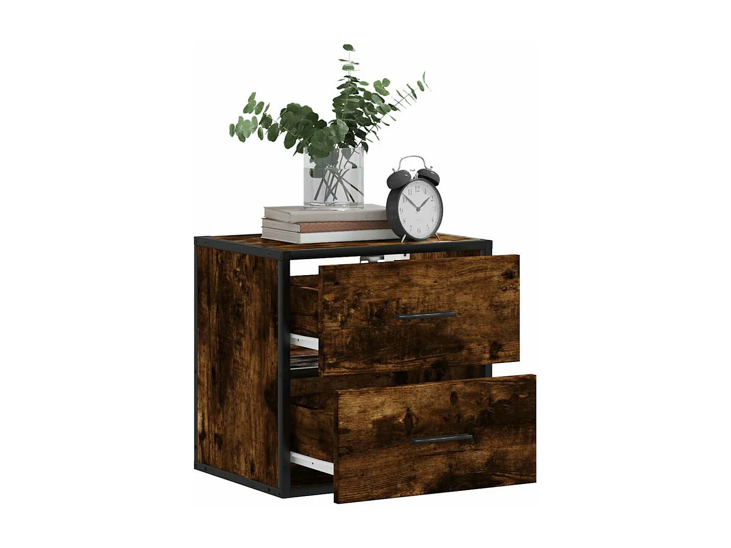 Table de chevet murale Chêne fumé 40x31x39,5 cm