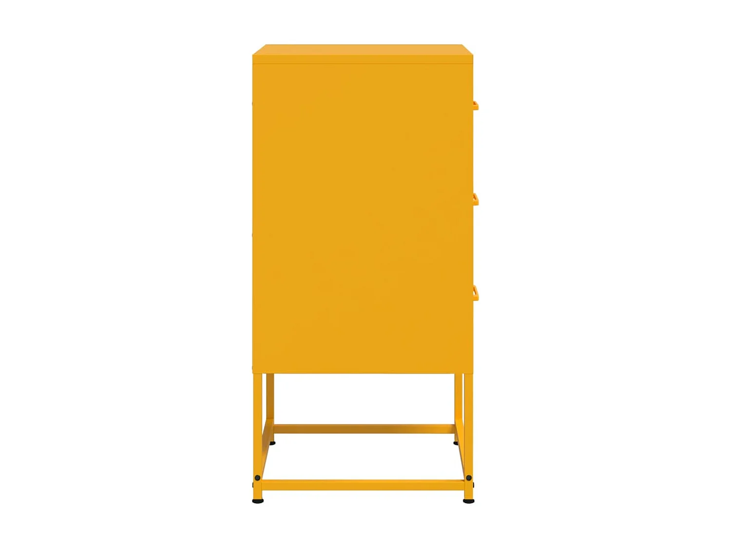 Tables de chevet 2 pièces jaune moutarde 36x39x78 cm acier