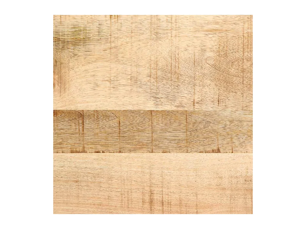 Table de chevet 2 pièces 37x32x50 cm bois massif de manguier brut