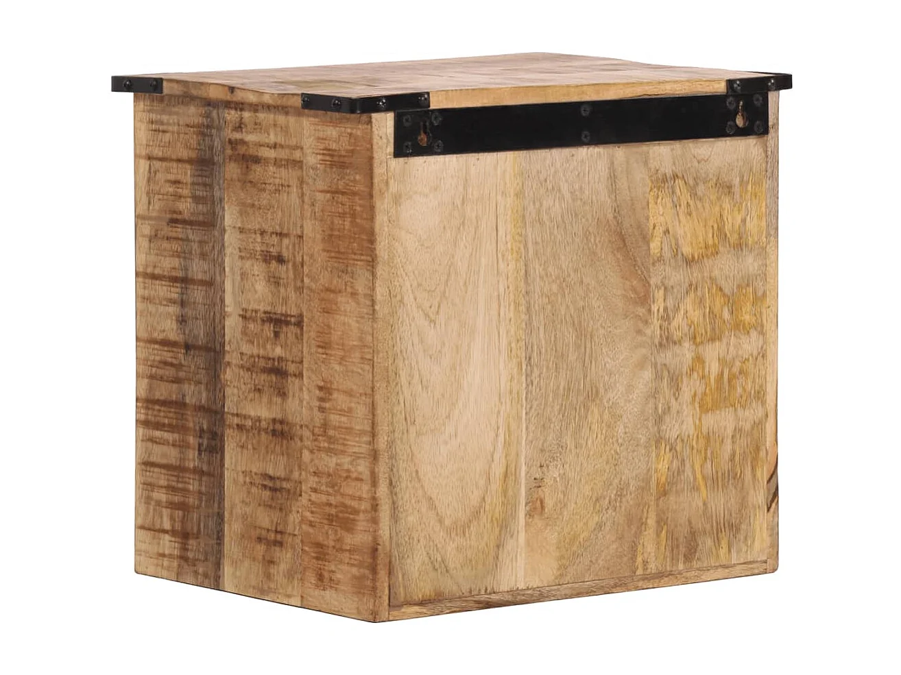 Mesita de noche madera maciza de mango 40x30x37 cm
