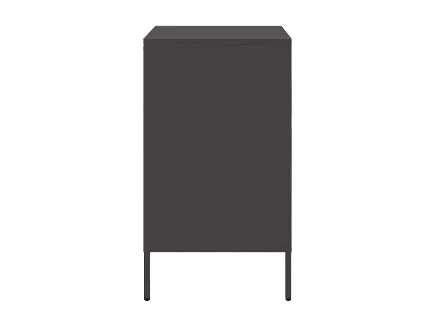 Tables de chevet 2 pièces noir 36x39x68 cm acier laminé à froid