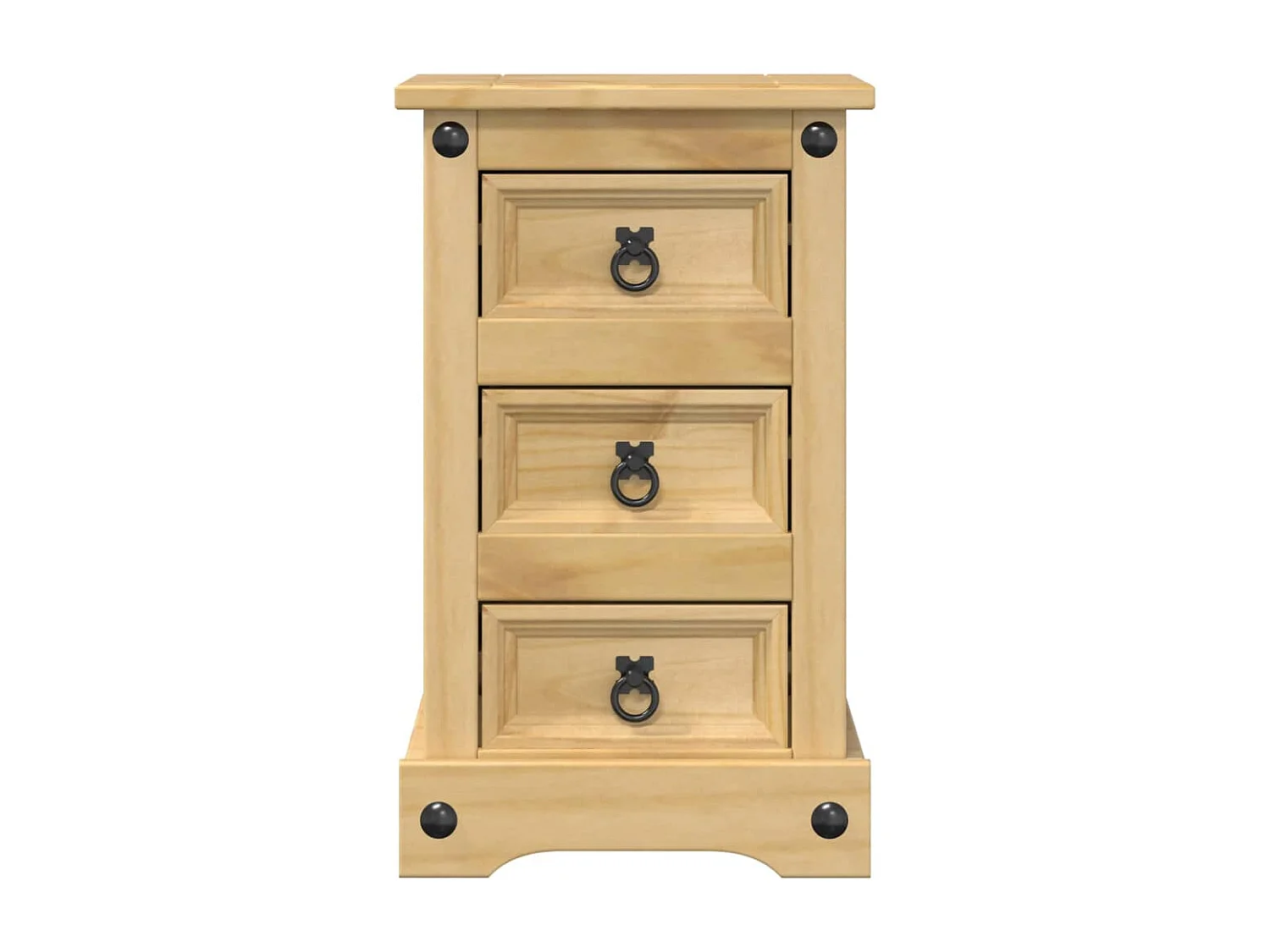 Mesa de cabeceira Corona 35x32,5x58 cm madeira de pinho maciça