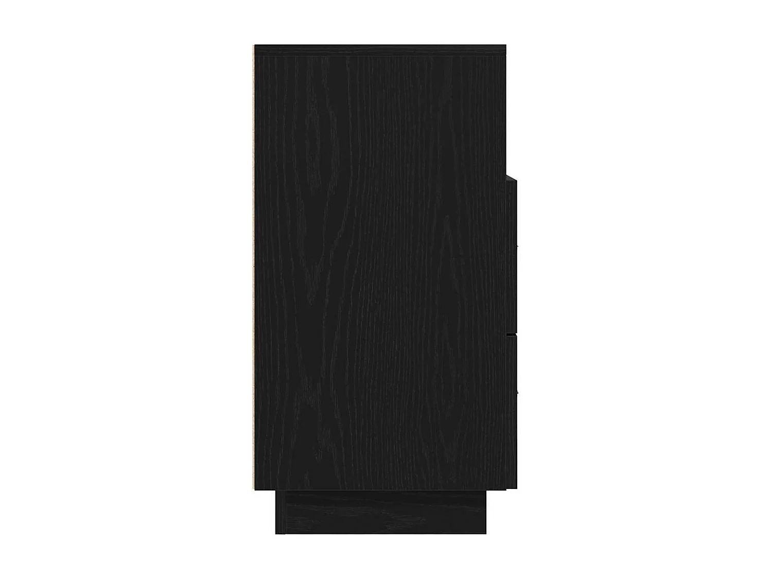 Table de chevet avec 2 tiroirs noir 36x36x68 cm