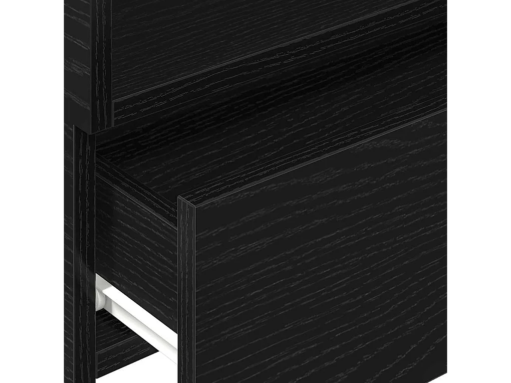 Mesa de cabeceira de parede 45x26x28,5 cm preto