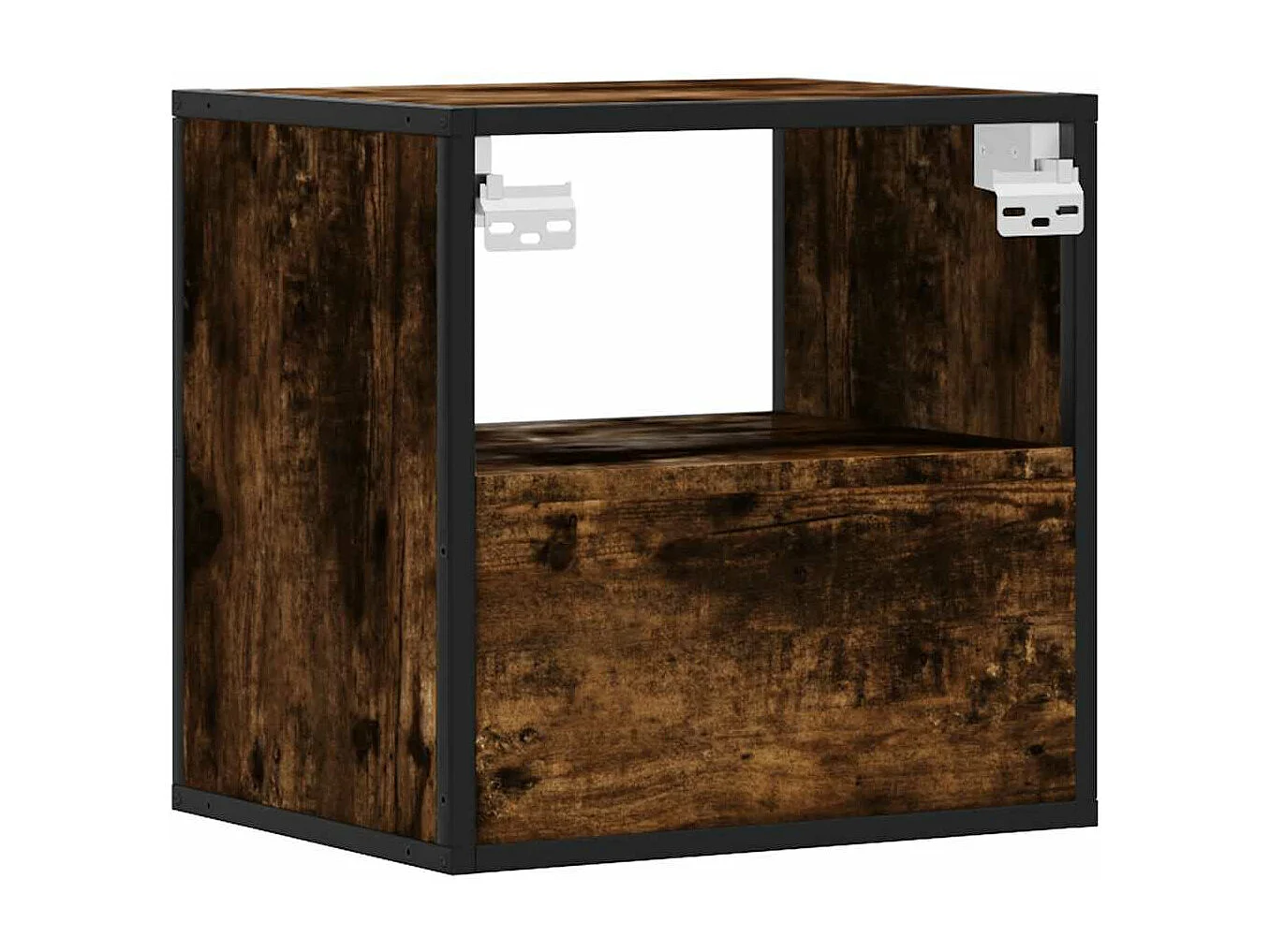 Nachtkastjes 2st wandgemonteerd 40x31x39,5cm gerookt eikenkleur