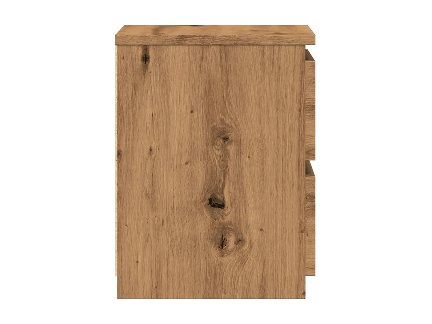 Nachtkastjes 2 st 30x30x40cm bewerkt hout artisanaal eikenkleur