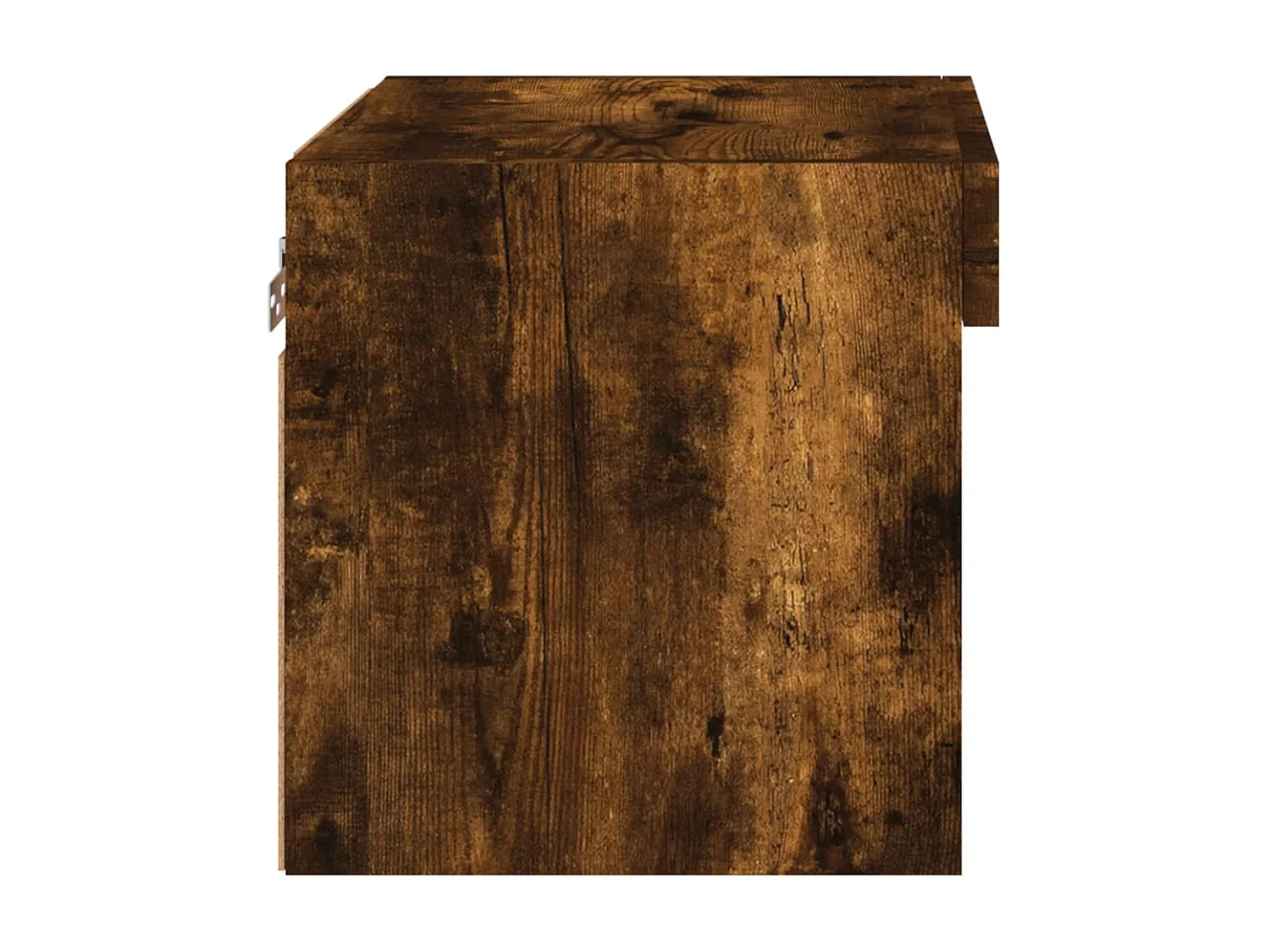 Tables de chevet murales avec lumières LED 2 pièces chêne fumé