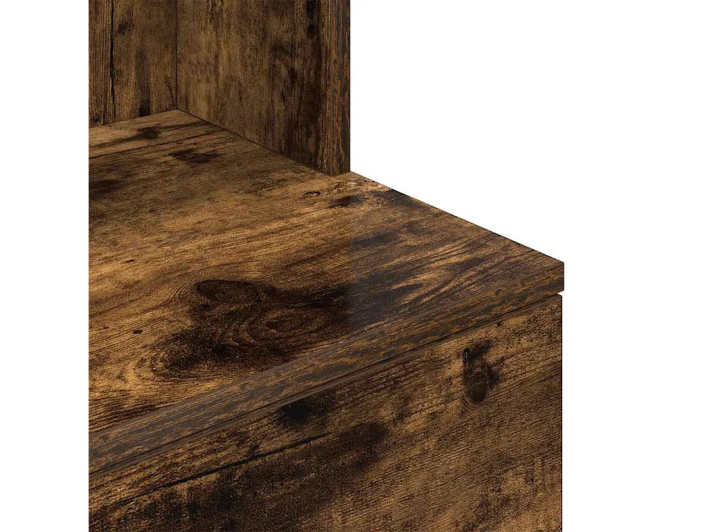 Table de chevet chêne fumé 39x35x125 cm bois d'ingénierie