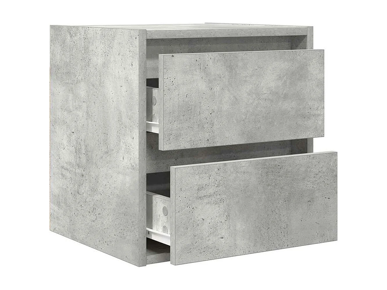 Table de chevet murale gris béton 38x34x40 cm