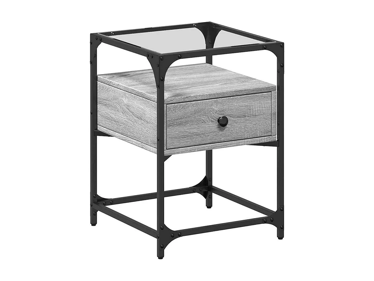 Tables de chevet 2 pièces sonoma gris 40x40x55 cm bois ingénierie