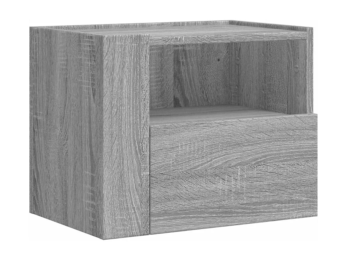 Tables de chevet murales 2 pièces sonoma gris 45x30x35 cm