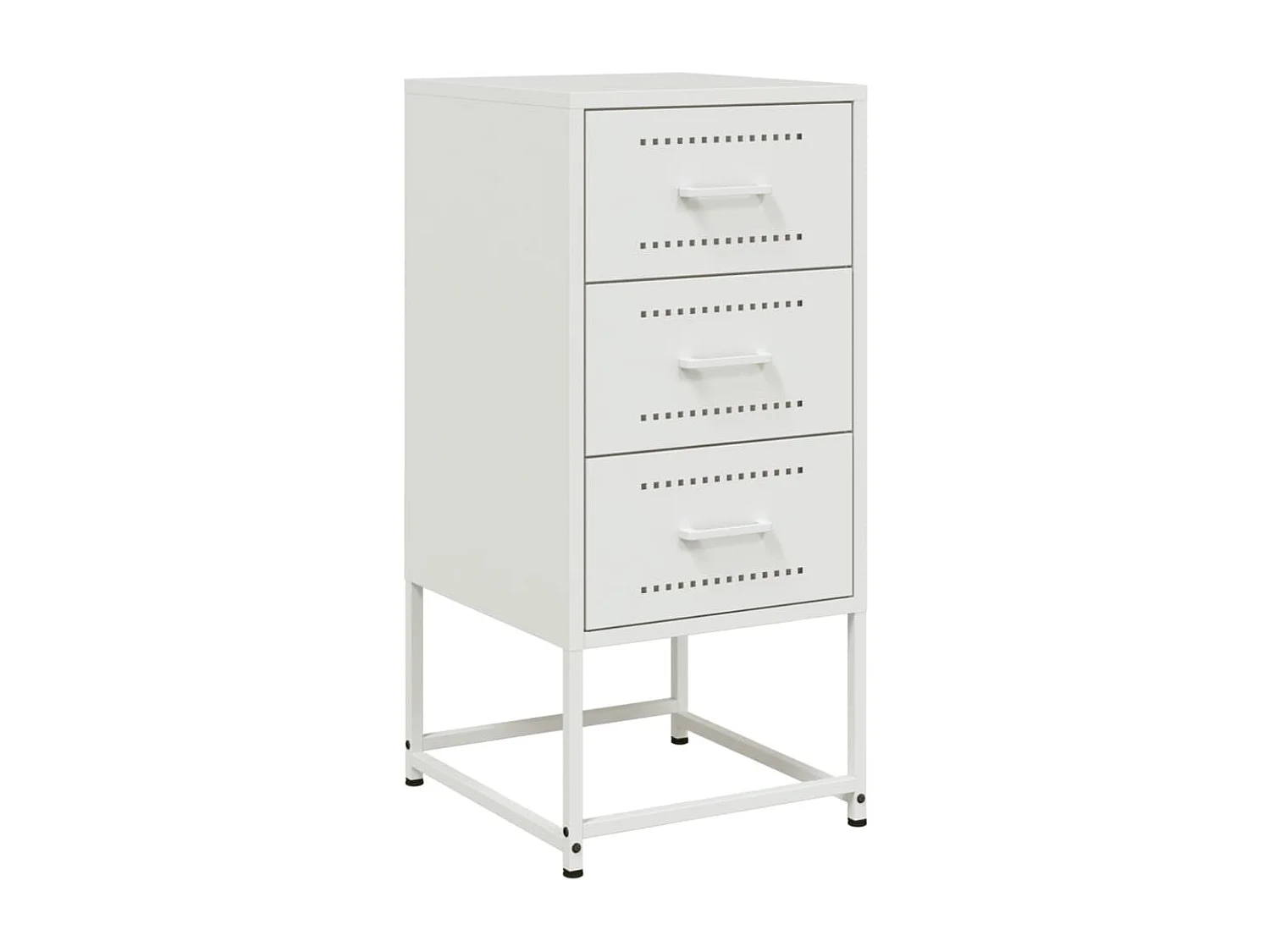 Tables de chevet 2 pièces blanc 36x39x78 cm acier