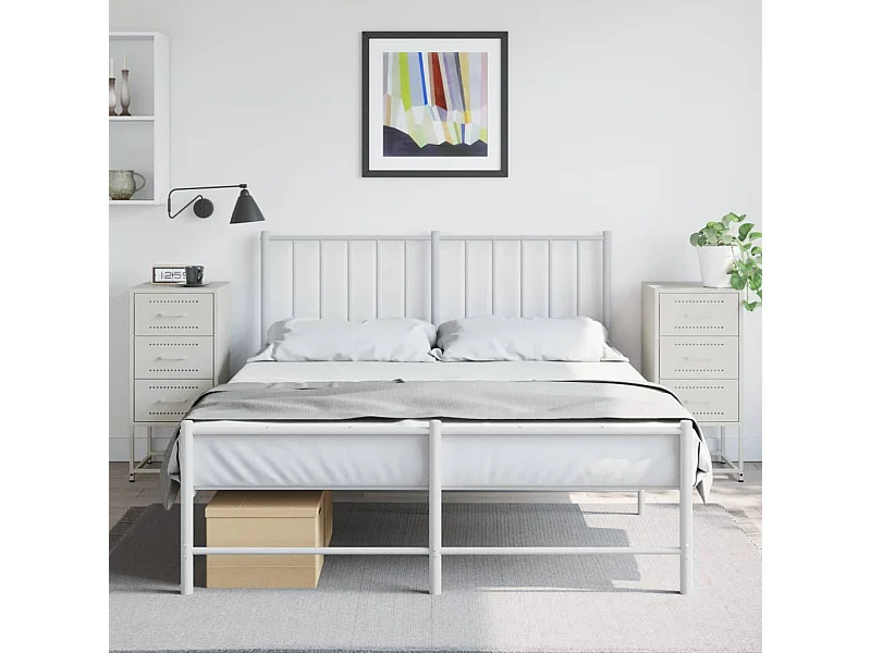 Nachtkastjes 2 st 36x39x78 cm staal wit