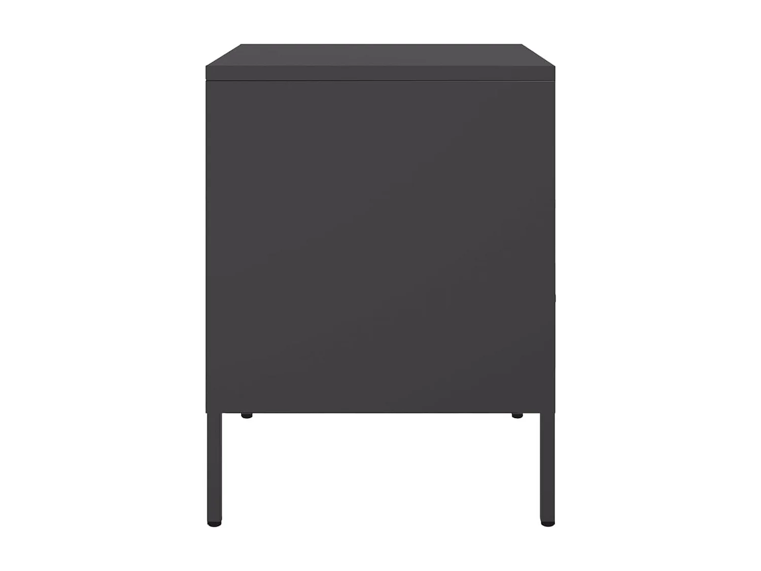 Table de chevet noir 36x39x50,5 cm acier laminé à froid