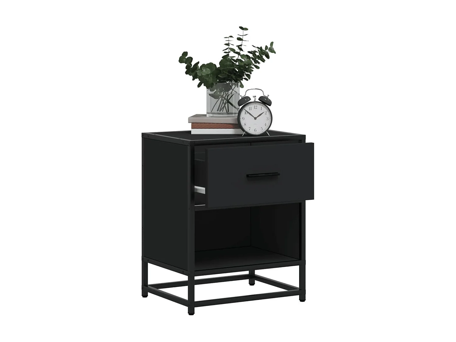 Nachtkastjes 2 st 40x31x50 cm bewerkt hout zwart