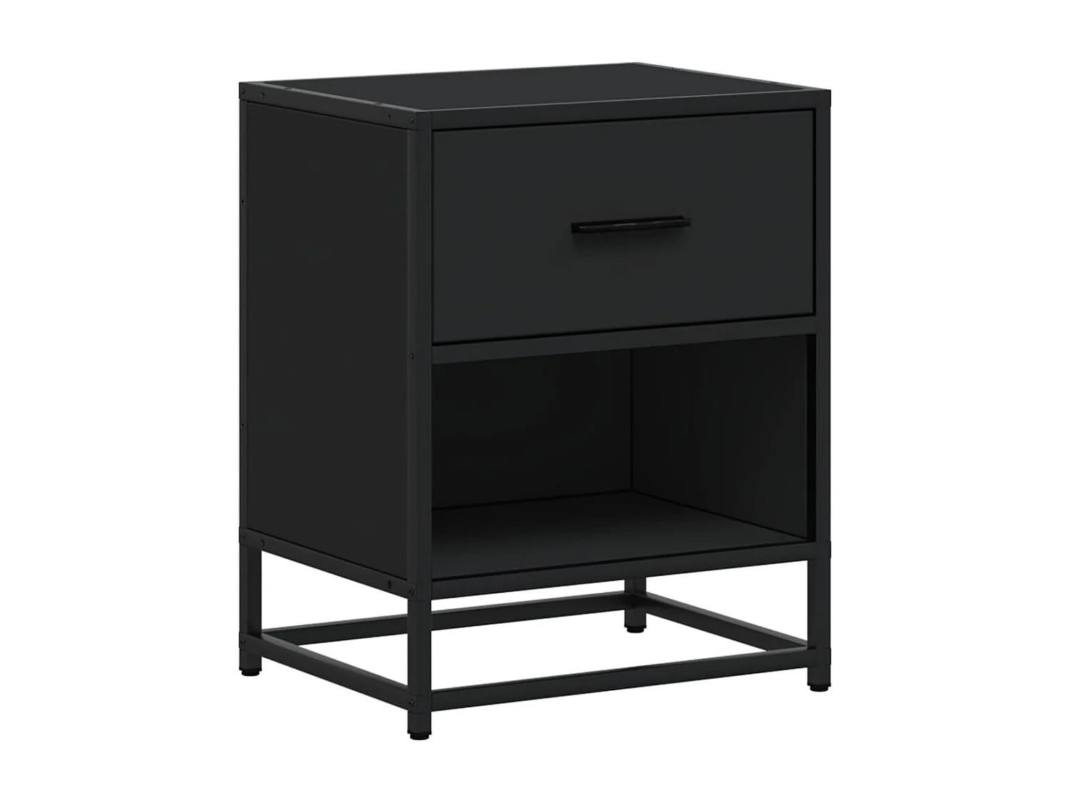 Nachtkastjes 2 st 40x31x50 cm bewerkt hout zwart