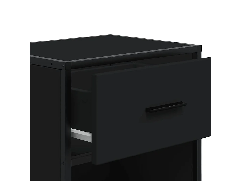 Nachtkastjes 2 st 40x31x50 cm bewerkt hout zwart