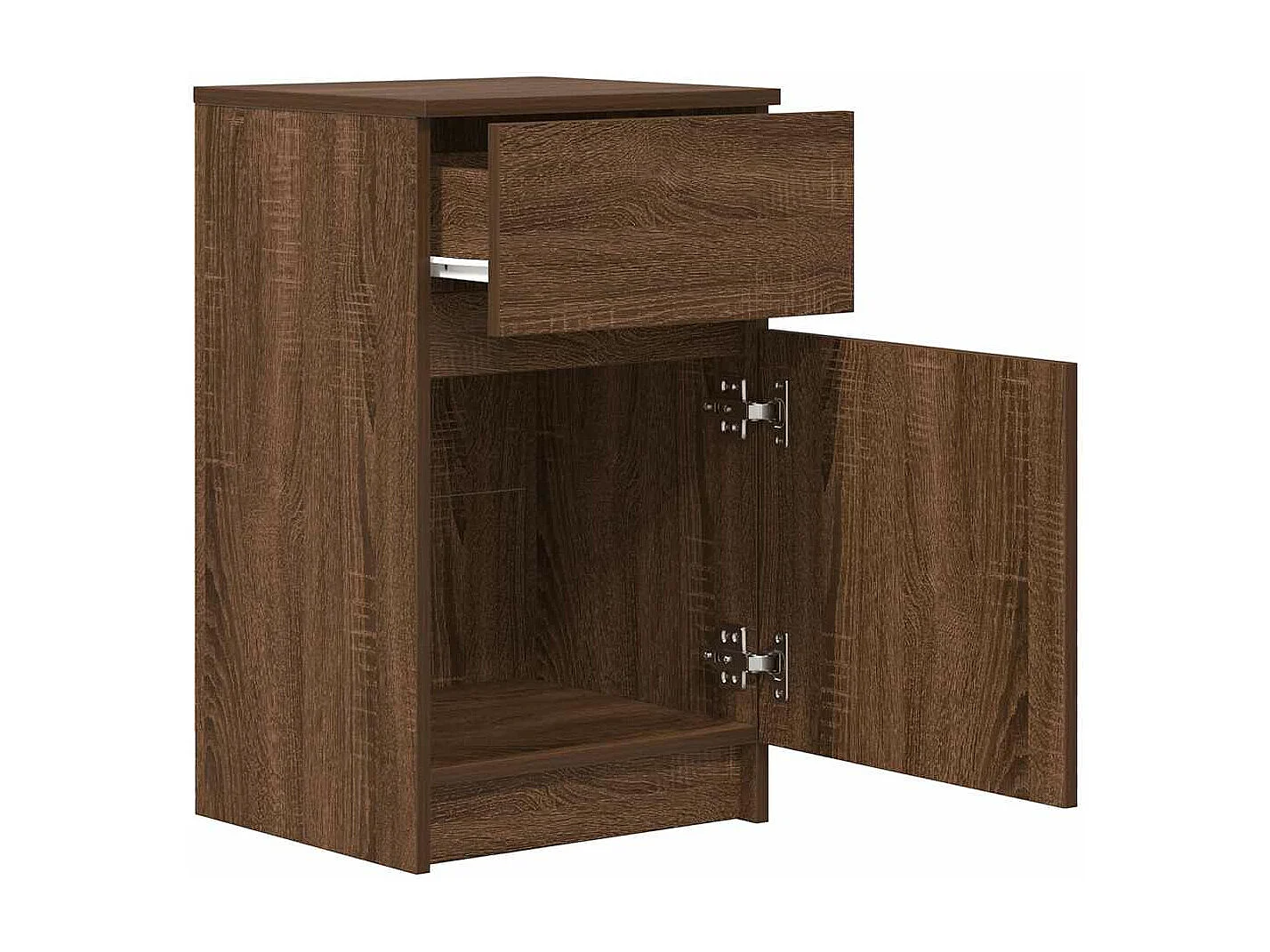 Tables de chevet 2 pièces chêne marron 39x35x65 cm bois ingénierie