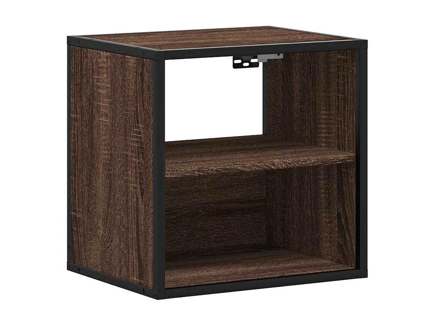 Table de chevet murale chêne marron 40x31x39,5 cm