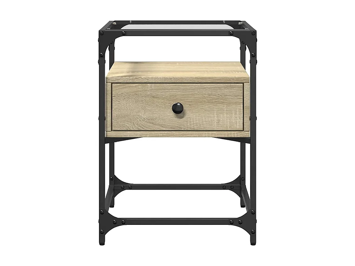 Tables de chevet 2 pièces chêne sonoma 40x40x55 cm bois ingénierie