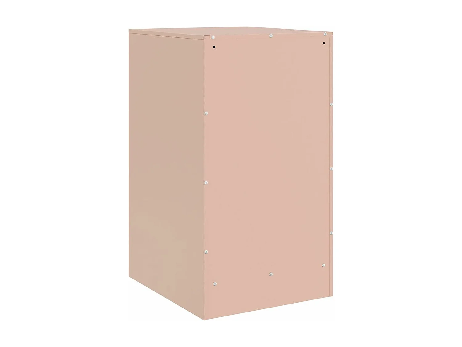 Table de chevet rose 34,5x39x62 cm acier