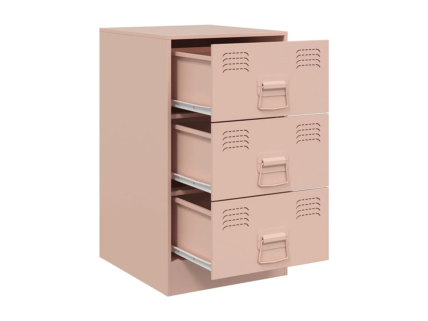 Mesa de cabeceira 34,5x39x62 cm aço rosa