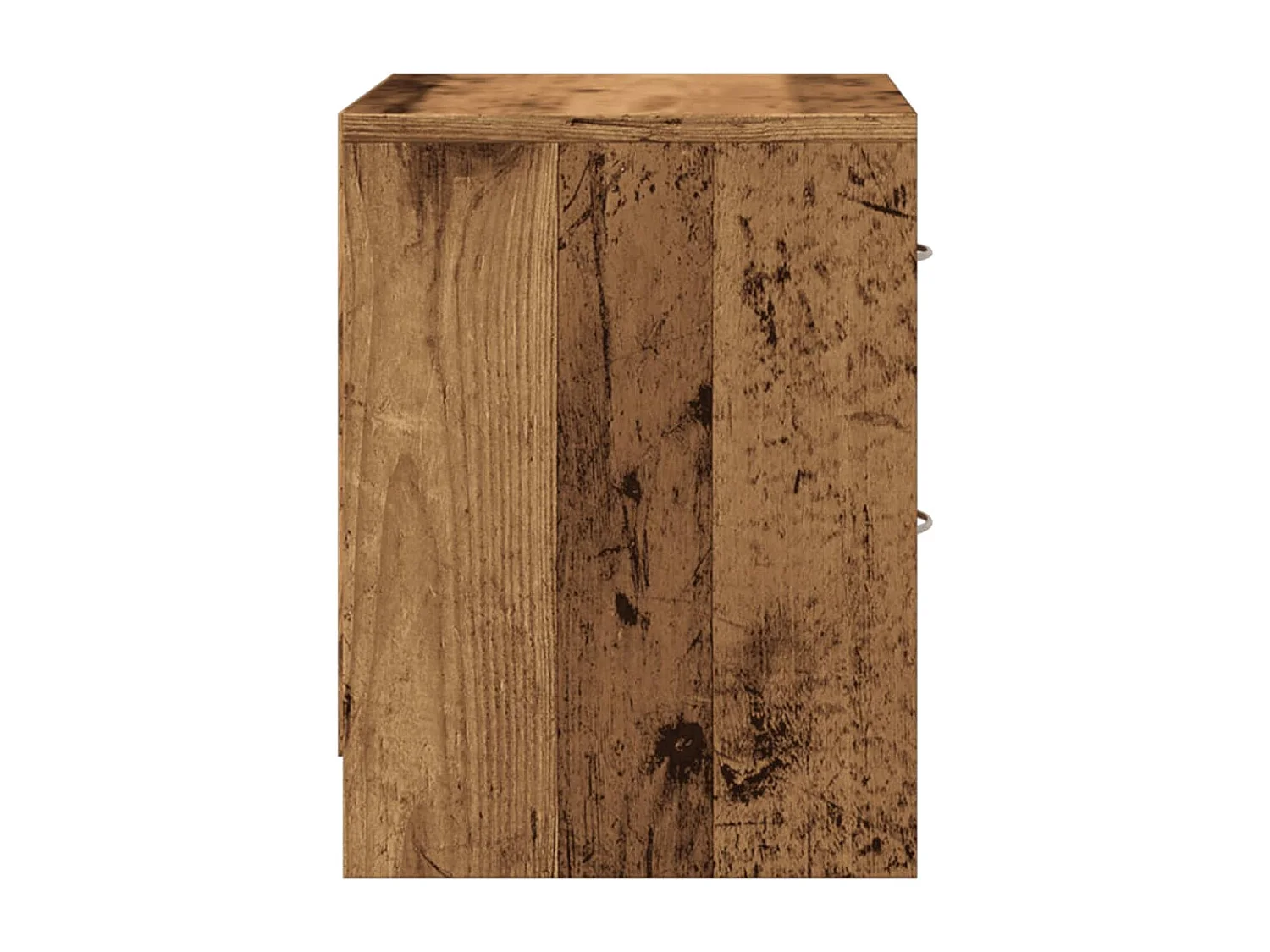 Mesita de noche madera de ingeniería envejecida 40x30x40 cm