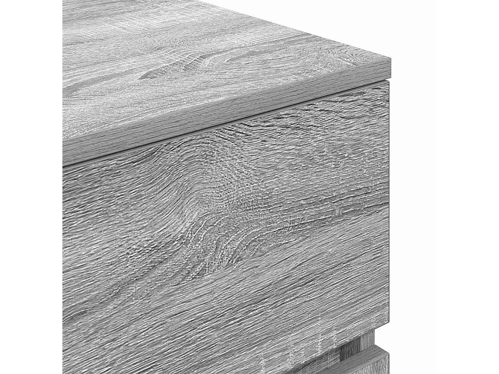 Tables de chevet avec 3 tiroirs 2 pièces sonoma gris 39x35x65 cm