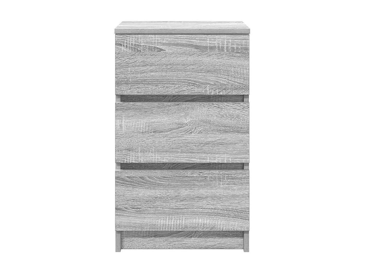 Tables de chevet avec 3 tiroirs 2 pièces sonoma gris 39x35x65 cm