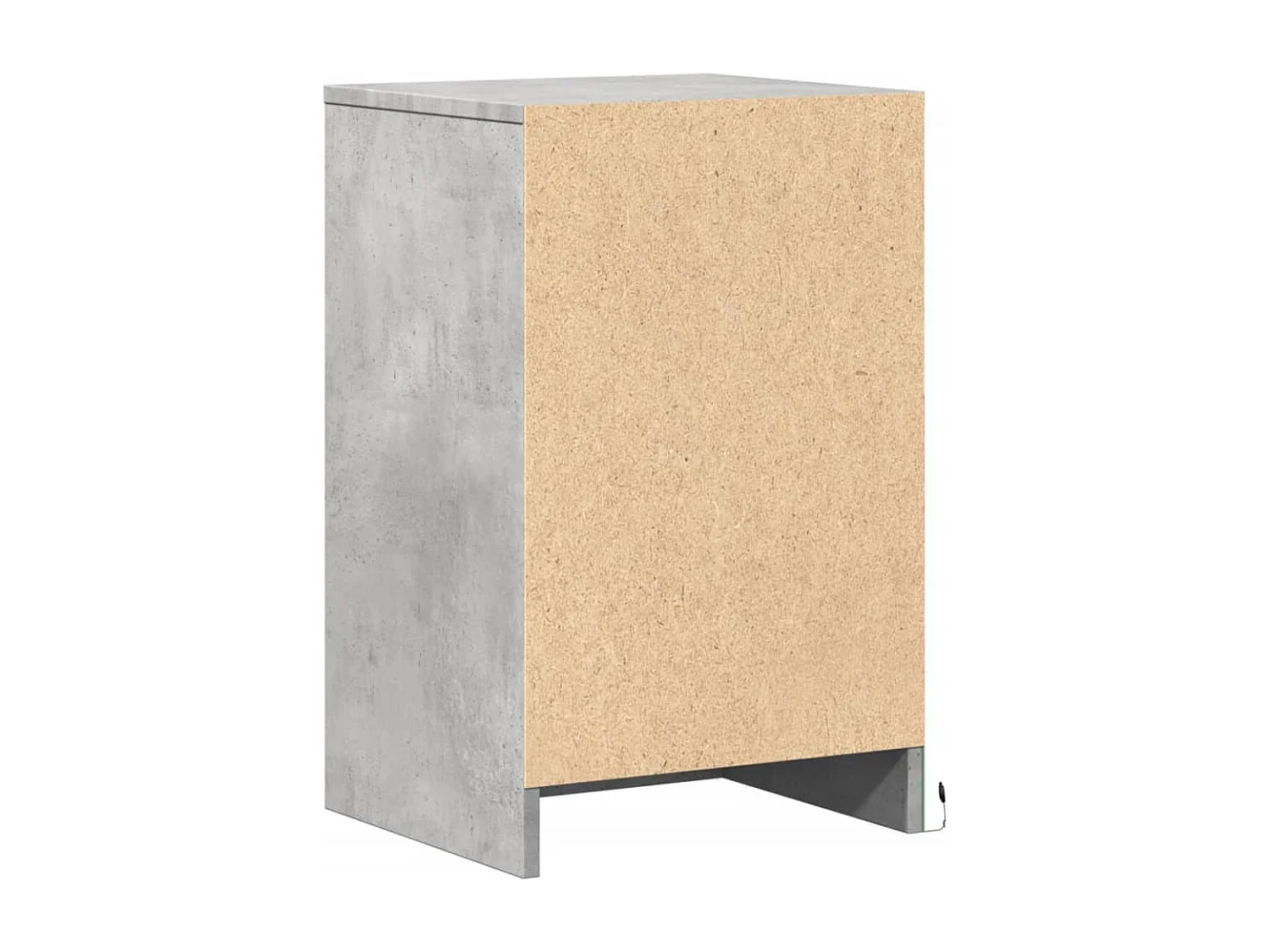 Tables de chevet et lumières LED 2 pièces gris béton