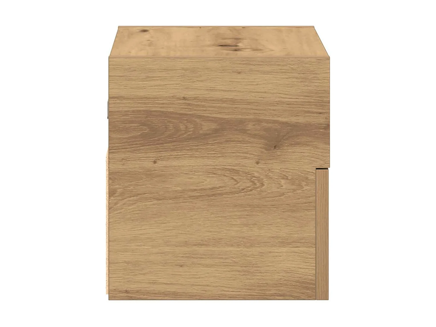 Table de chevet murale chêne artisanal 45x26x28,5 cm