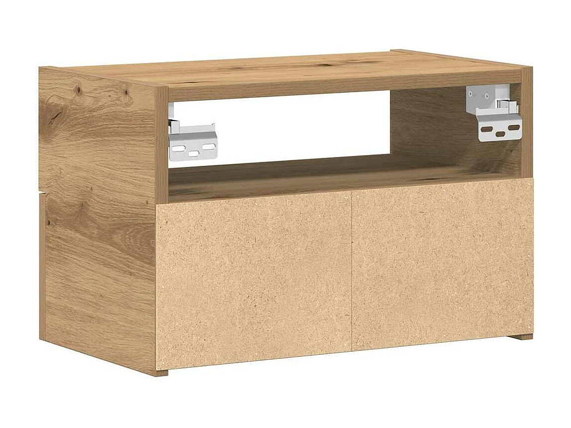 Table de chevet murale chêne artisanal 45x26x28,5 cm