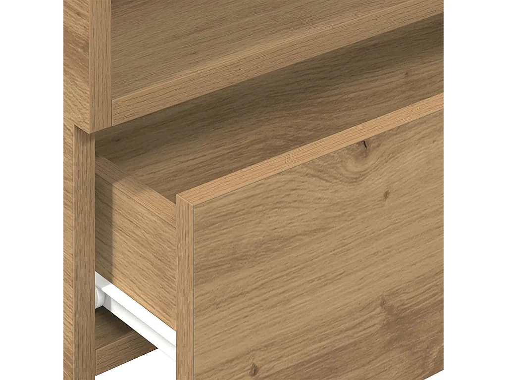 Table de chevet murale chêne artisanal 45x26x28,5 cm