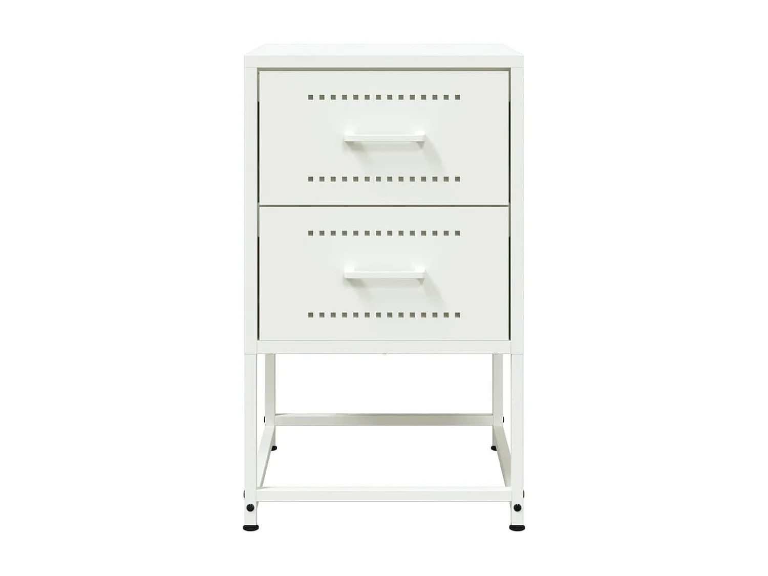 Nachtkastjes 2 st 36x39x60,5 cm staal wit