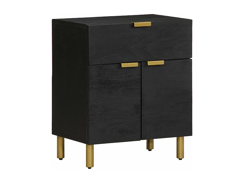 Mesa de cabeceira 50x33x60 cm derivados de madeira preto