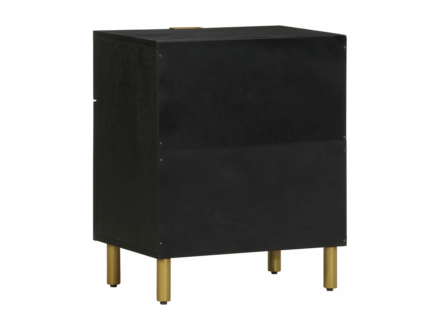 Table de chevet noir 50x33x60 cm bois d'ingénierie