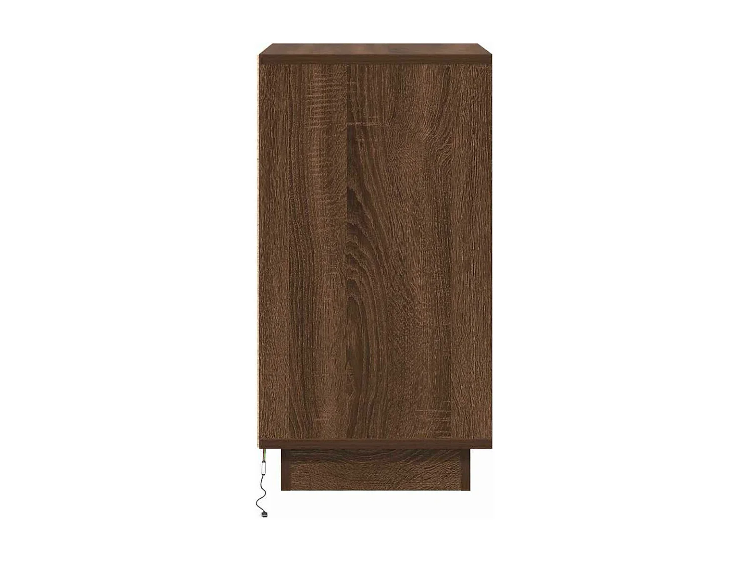 Table de chevet avec lumières LED chêne marron 38x34x65 cm
