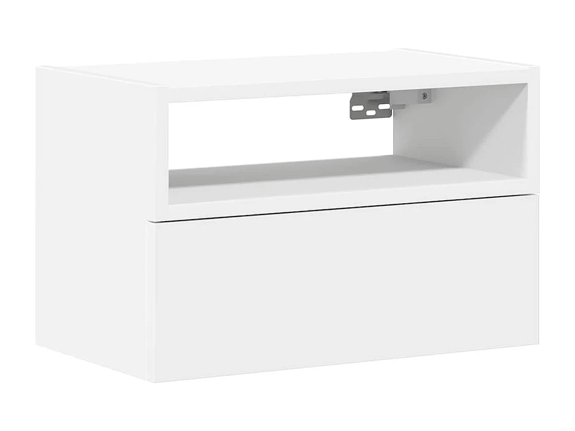 Table de chevet murale blanc 45x26x28,5 cm