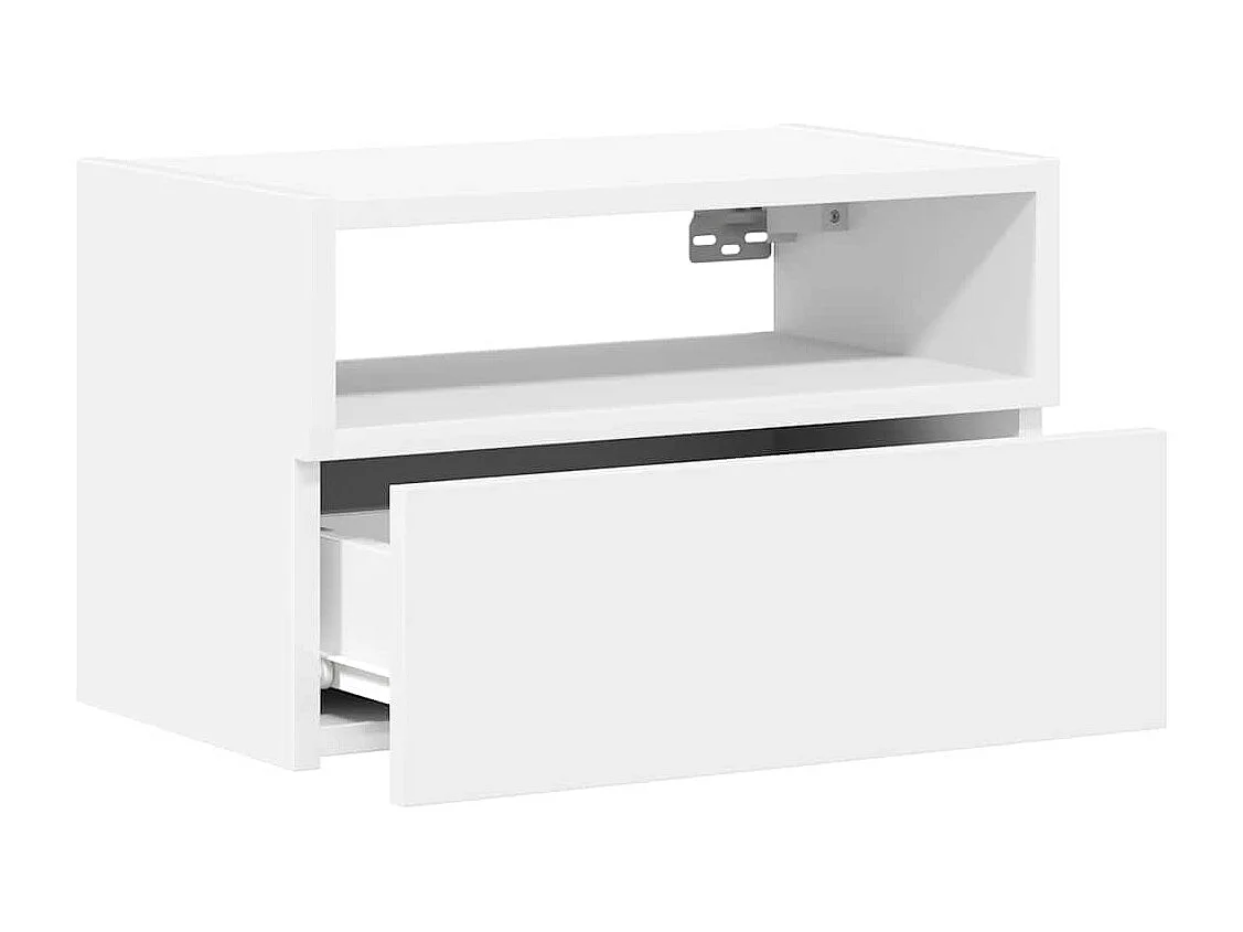 Mesita de noche de pared blanco 45x26x28,5 cm