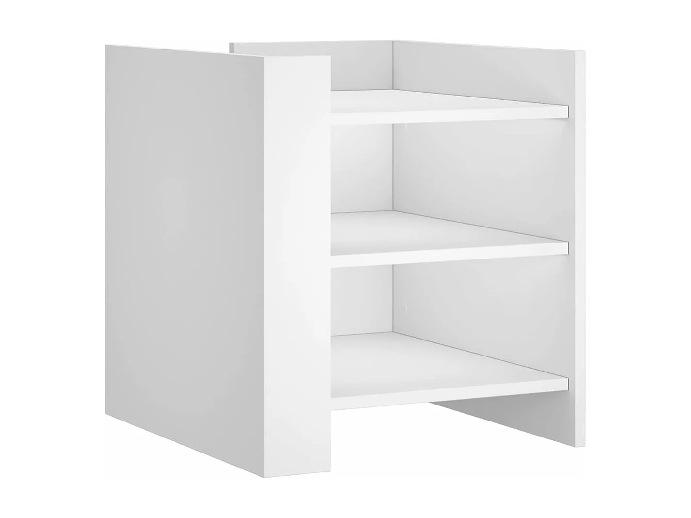 Table de chevet blanc 45x50x50 cm bois d’ingénierie