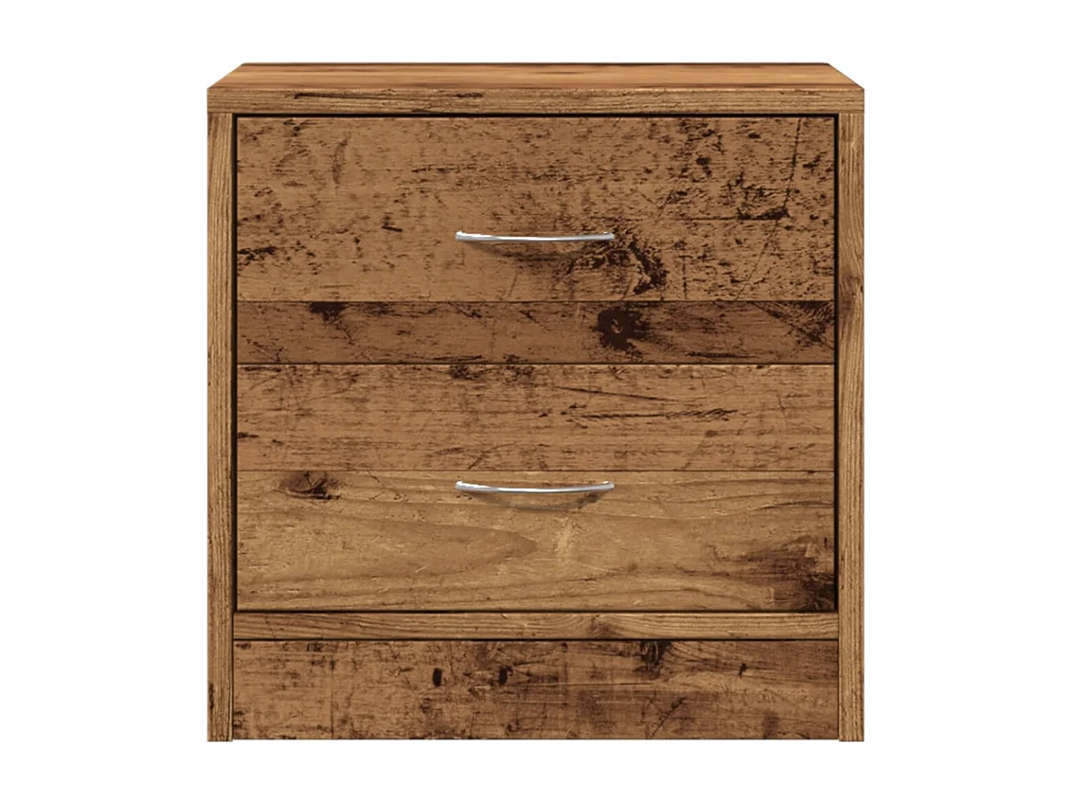 Tables de chevet 2 pièces vieux bois 40x30x40 cm bois d'ingénierie