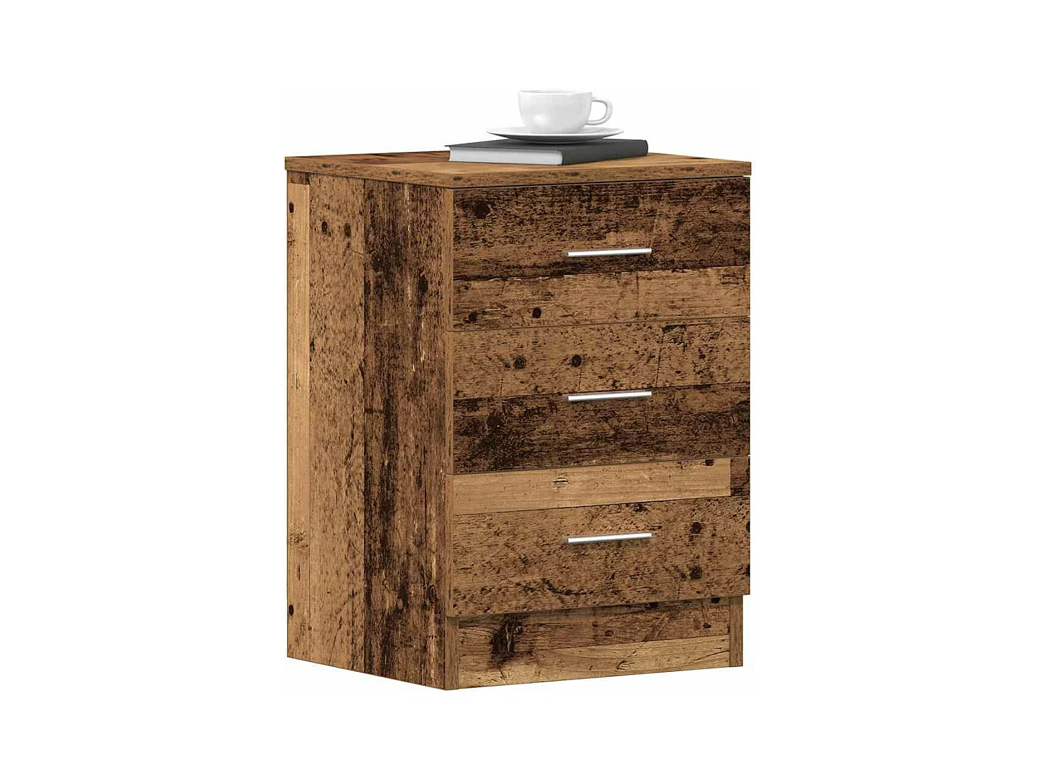 Table de chevet vieux bois 38x35x55 cm bois d'ingénierie