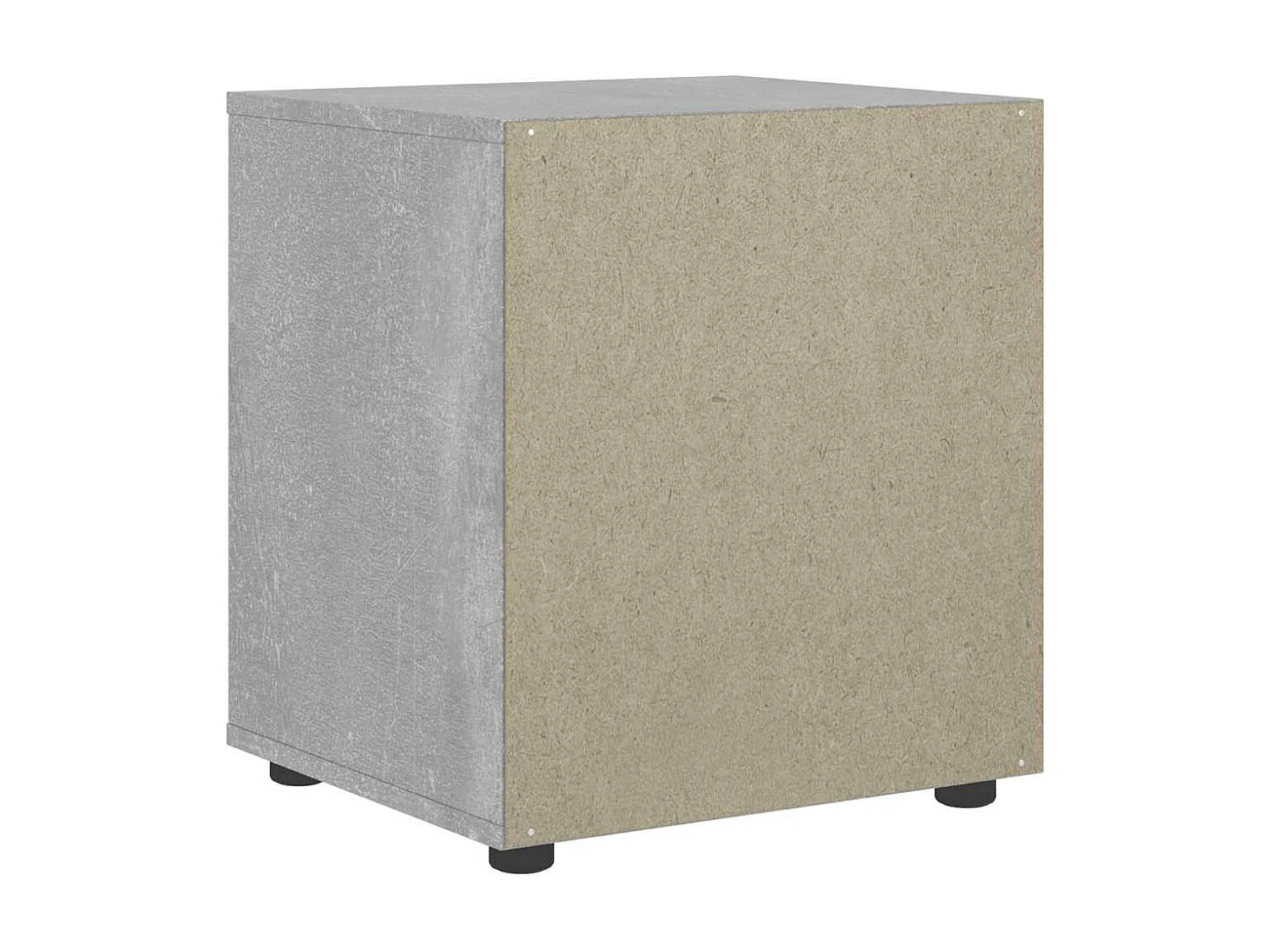 Table de chevet VISNES gris béton 45x40x50 cm bois d'ingénierie