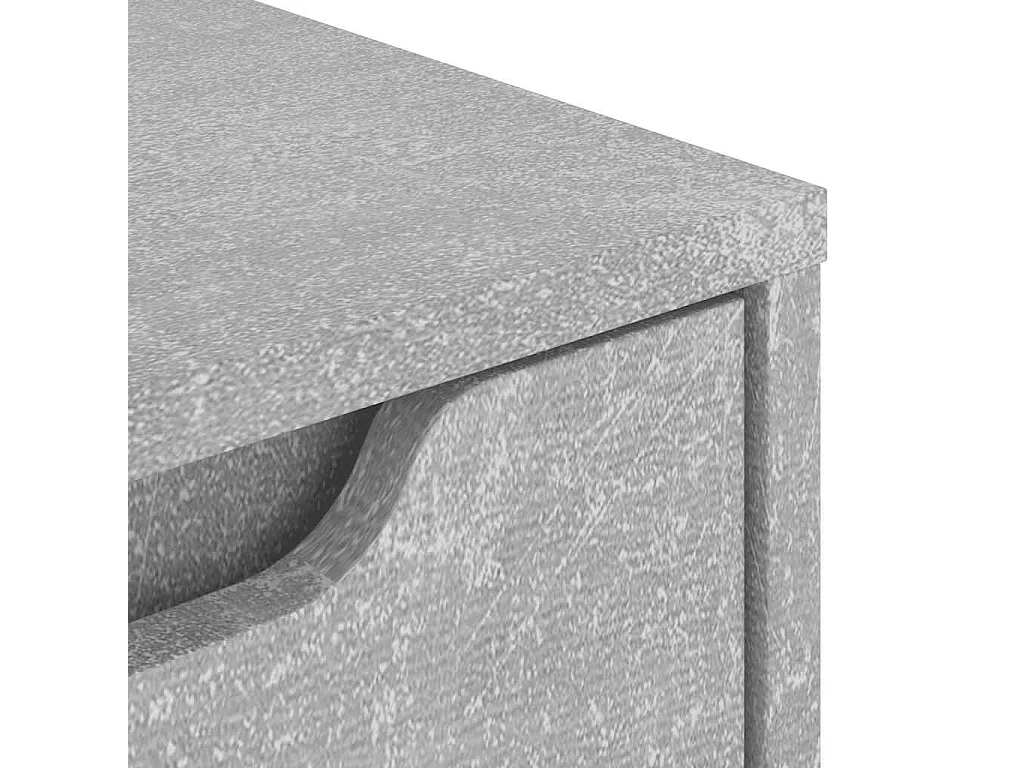 Table de chevet VISNES gris béton 45x40x50 cm bois d'ingénierie