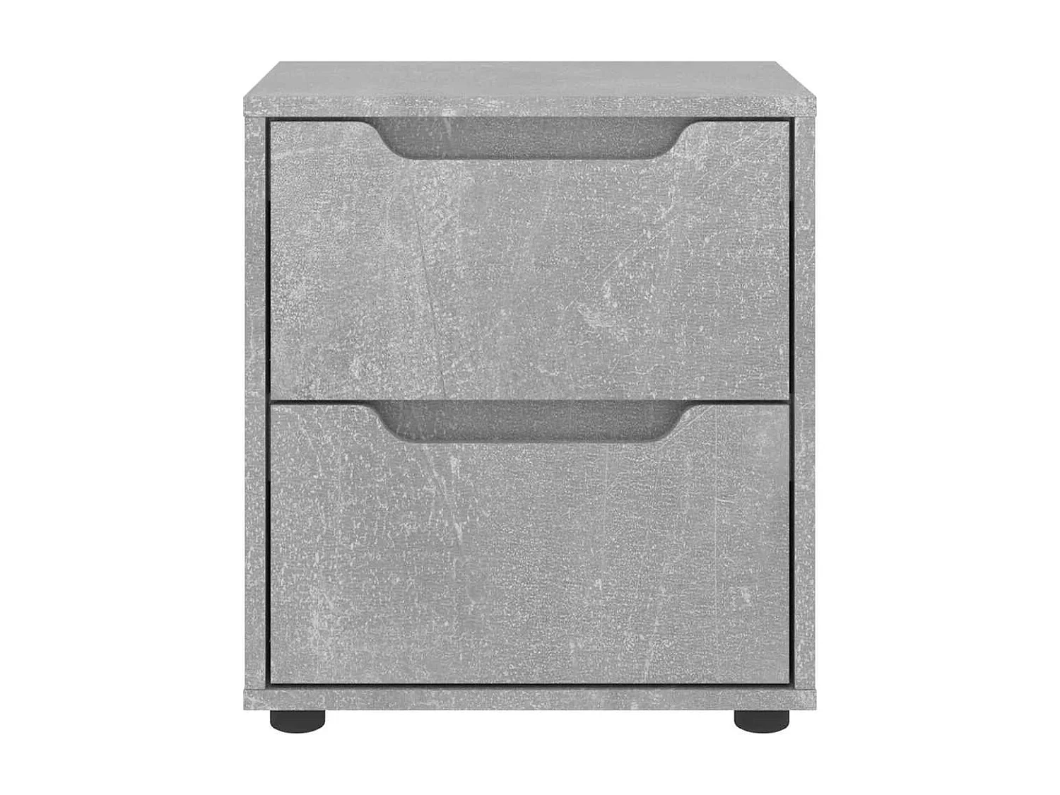 Table de chevet VISNES gris béton 45x40x50 cm bois d'ingénierie