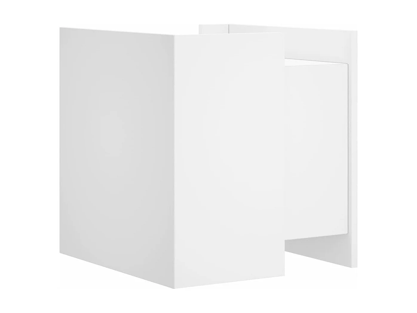 Table de chevet blanc 45x50x50 cm bois d’ingénierie