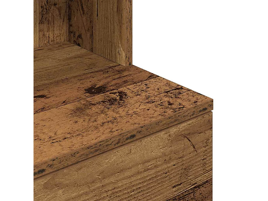 Table de chevet vieux bois 39x35x125 cm bois d’ingénierie