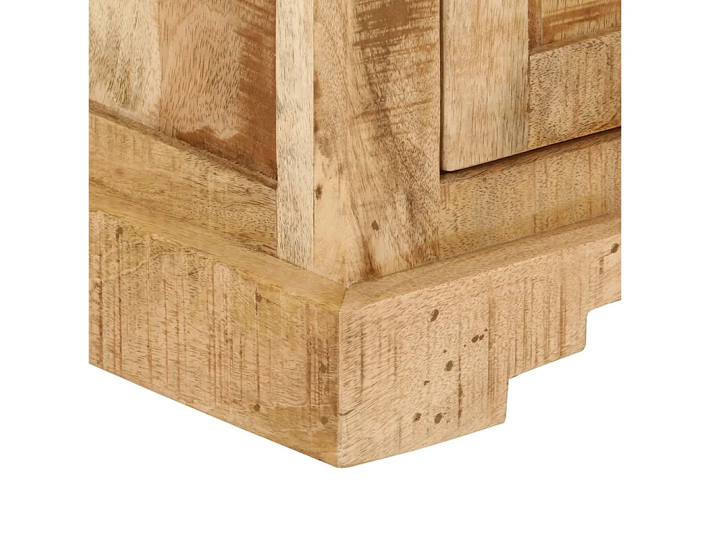 Mesita de noche madera maciza de mango 40x35x50 cm