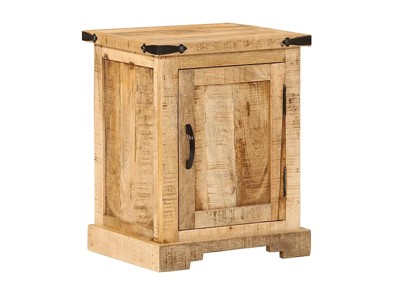 Mesita de noche madera maciza de mango 40x35x50 cm