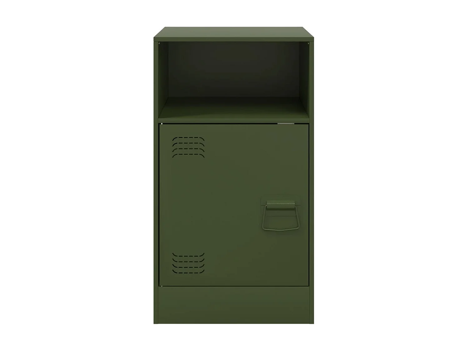 Tables de chevet 2 pièces noir vert olive 34,5x39x62 cm acier